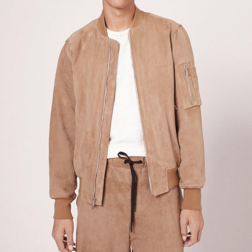 rag & bone suede manston bomber